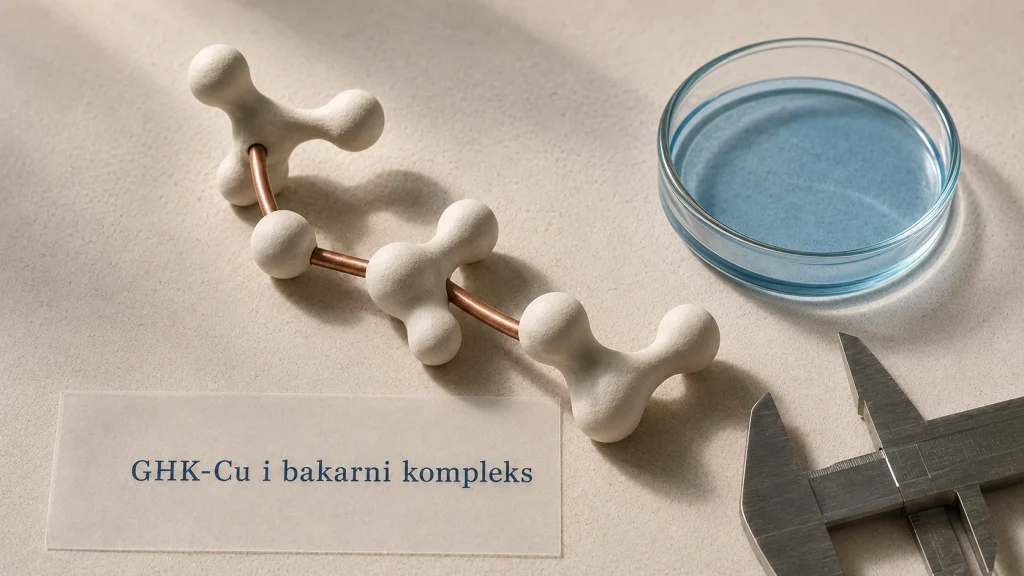 Model GHK-Cu bakarnog kompleksa u laboratorijskom prikazu